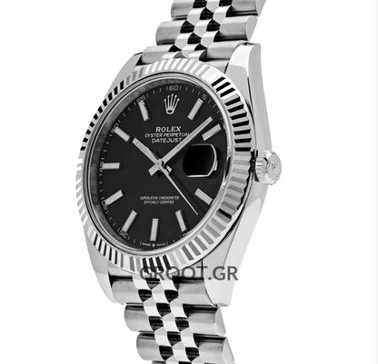 Rolex Datejust Steel Black Dial Jubilee 41Mm