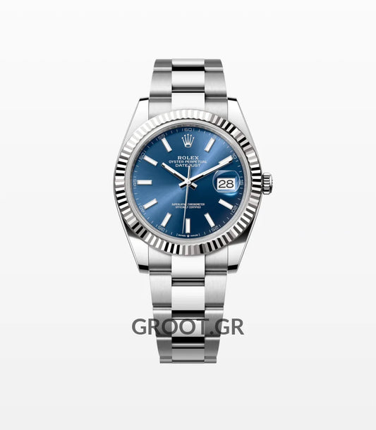 Rolex Datejust Steel Blue Dial Oyster 41Mm