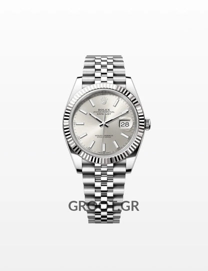 Rolex Datejust Steel Silver Dial Jubille 41Mm
