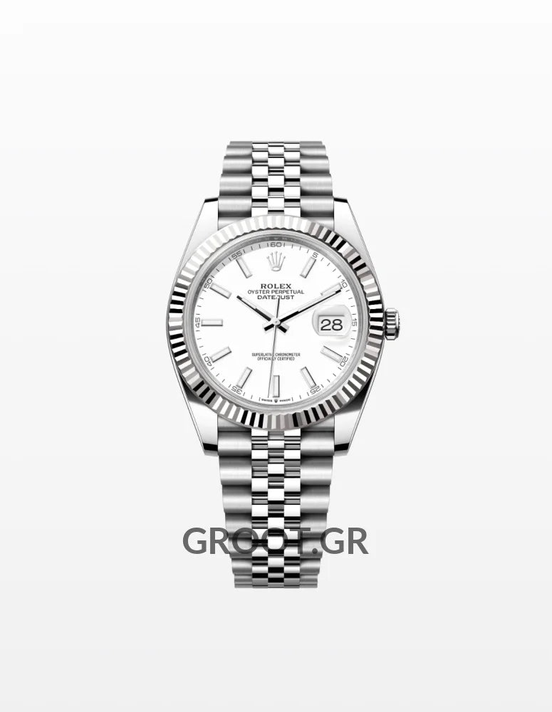 Rolex Datejust Steel White Dial Jubilee 41Mm