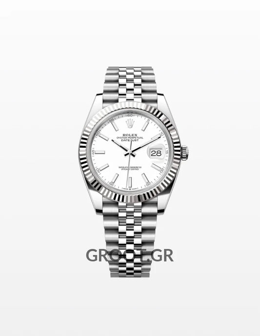 Rolex Datejust Steel White Dial Jubilee 41Mm