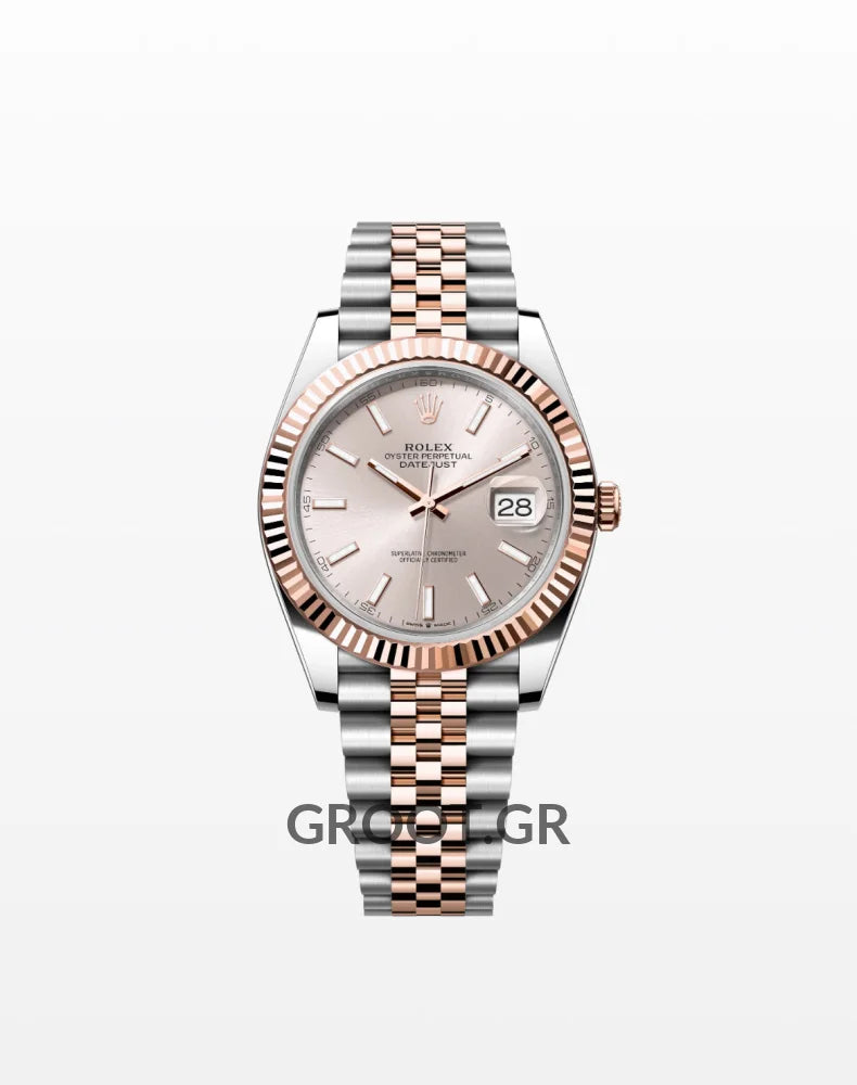 Rolex Datejust Sundust Dial Rose Gold Jubilee 41Mm