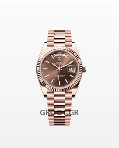 Rolex Day-Date Chocolate Dial Everose Gold President 40Mm