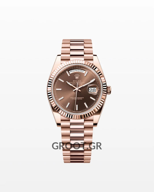 Rolex Day-Date Chocolate Dial Everose Gold President 40Mm