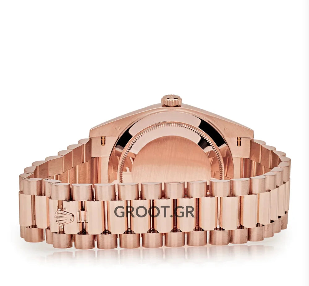 Rolex Day-Date Olive Green Roman Dial Everose Gold President 40Mm