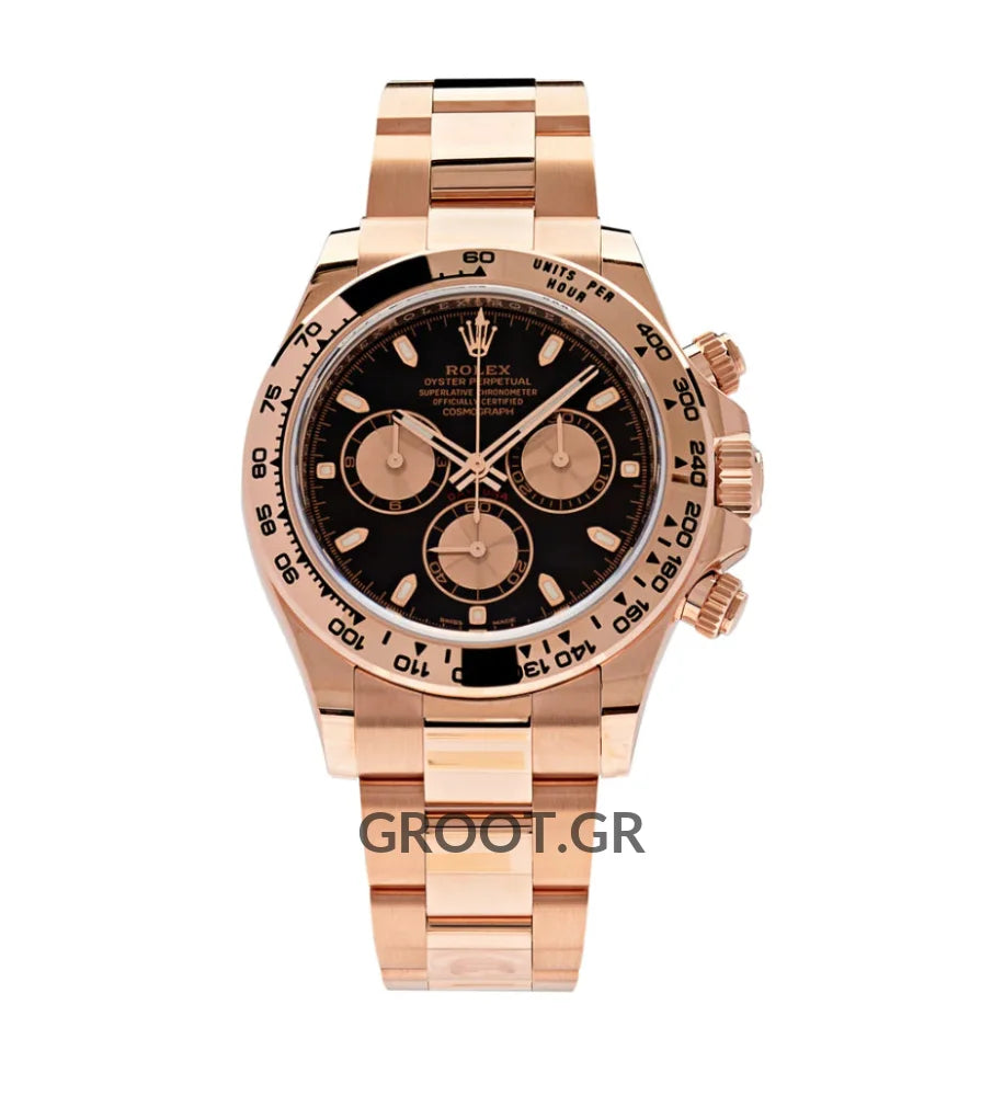 Rolex Daytona Rose Gold Black & Pink Dial 40Mm