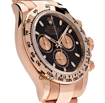 Rolex Daytona Rose Gold Black & Pink Dial 40Mm