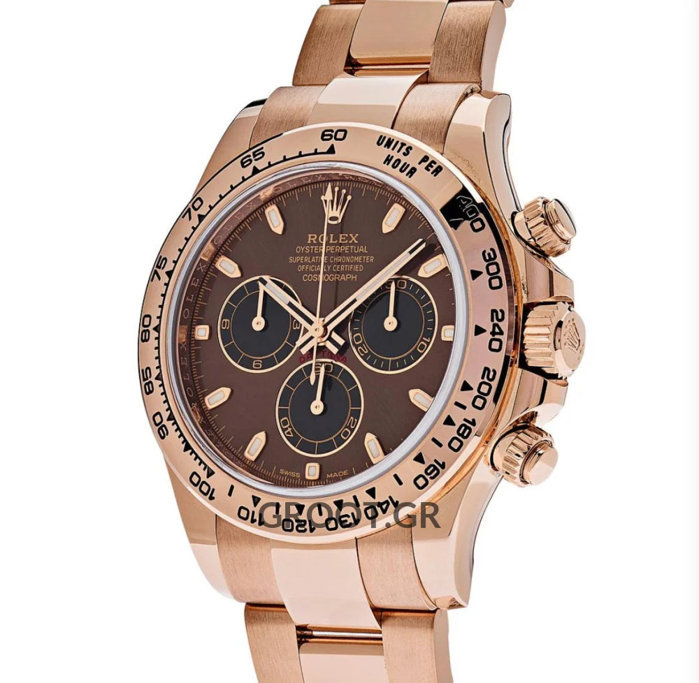 Rolex Daytona Rose Gold Chocolate Brown Dial 40Mm
