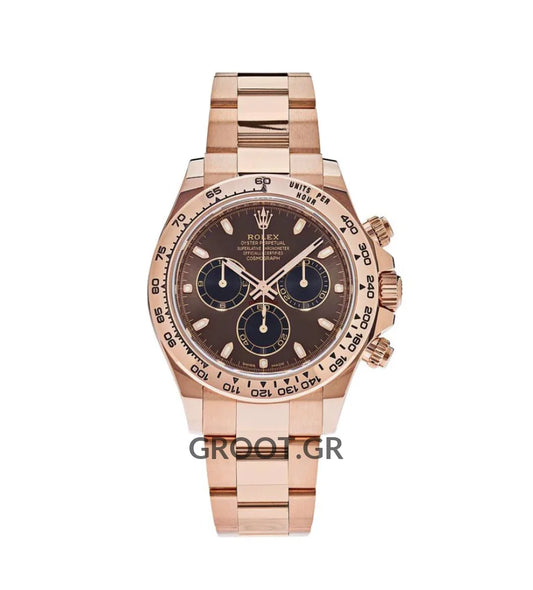 Rolex Daytona Rose Gold Chocolate Brown Dial 40Mm