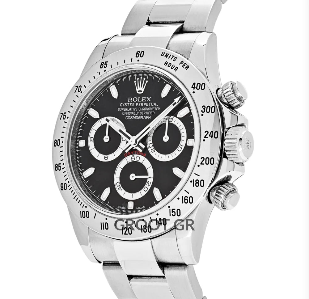 Rolex Daytona Steel Black Dial 40Mm
