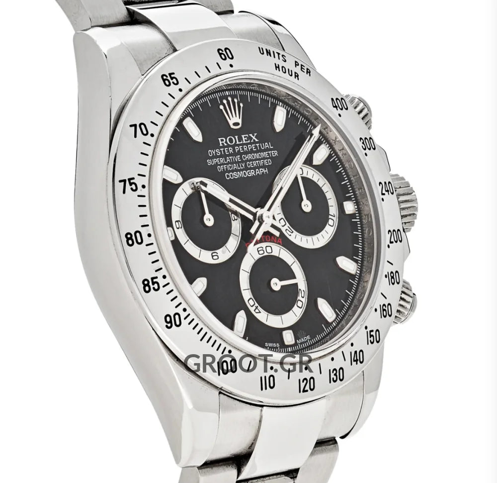 Rolex Daytona Steel Black Dial 40Mm