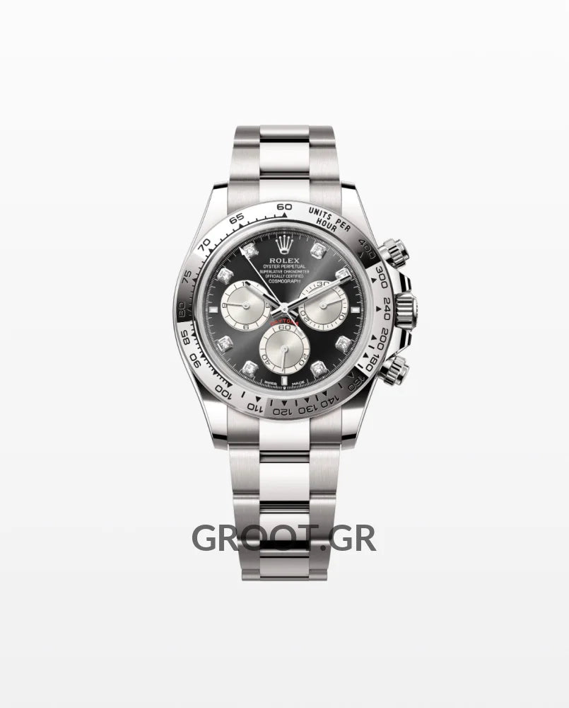 Rolex Daytona White Gold Black Diamond Dial 40Mm