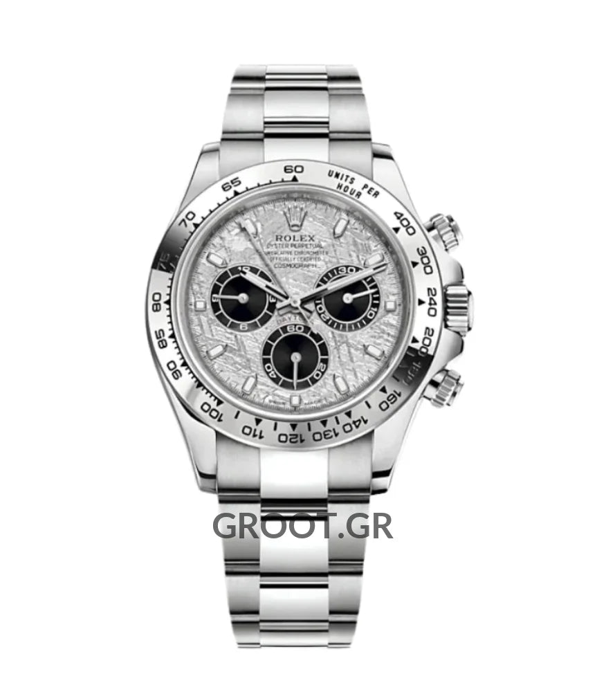 Rolex Daytona White Gold Meteorite & Black Dial 40Mm