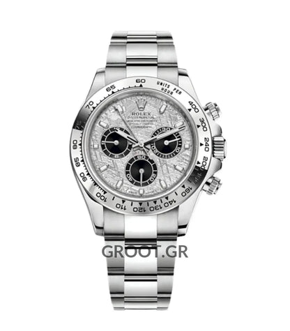 Rolex Daytona White Gold Meteorite & Black Dial 40Mm