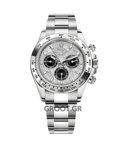 Rolex Daytona White Gold Meteorite & Black Dial 40Mm