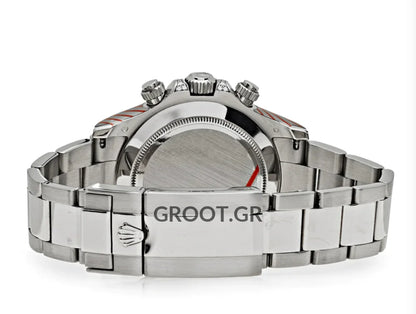 Rolex Daytona White Gold Rainbow Bezel Black Diamond Dial 40Mm