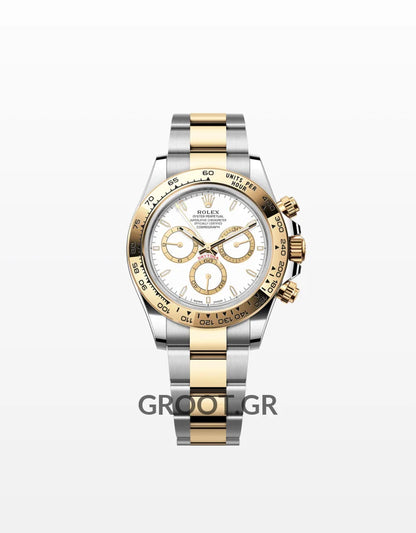 Rolex Daytona Yellow Gold & Stainless Steel White Dial 40Mm
