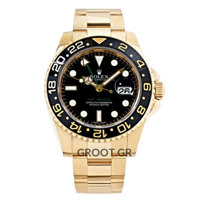 Rolex Gmt-Master Ii Yellow Gold Black Dial 40Mm