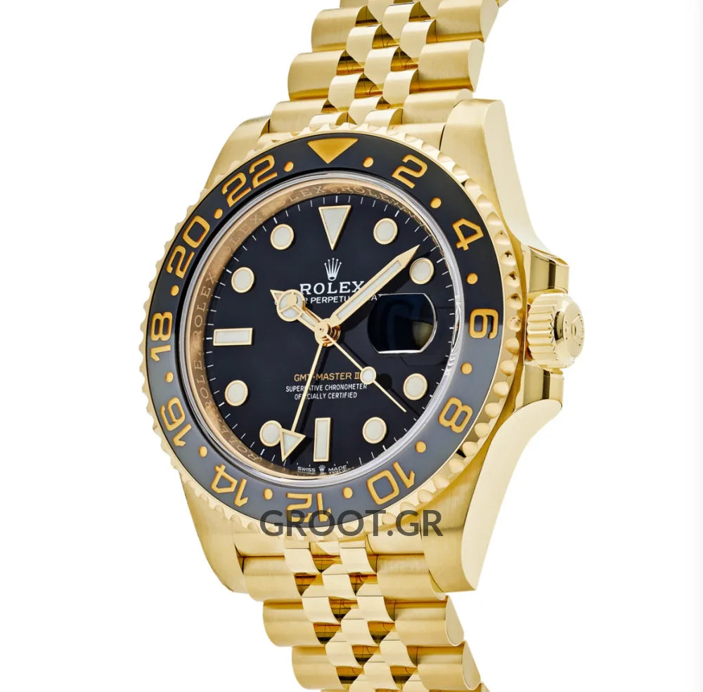 Rolex Gmt-Master Ii Yellow Gold Black Dial Jubilee 40Mm