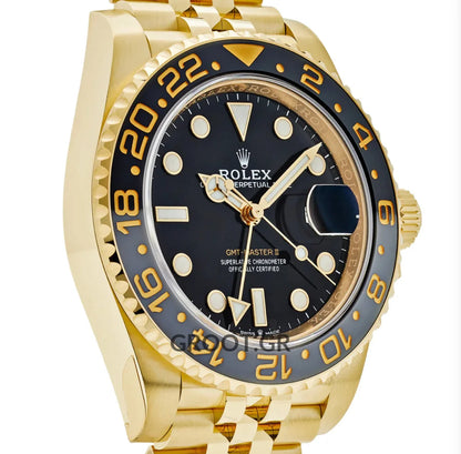 Rolex Gmt-Master Ii Yellow Gold Black Dial Jubilee 40Mm