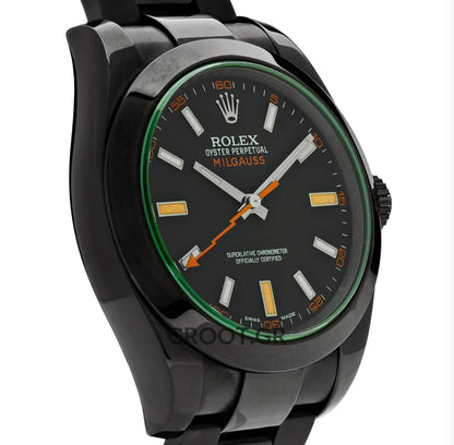 Rolex Milgauss Black Pvd Coated Steel Dial 40Mm