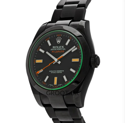 Rolex Milgauss Black Pvd Coated Steel Dial 40Mm