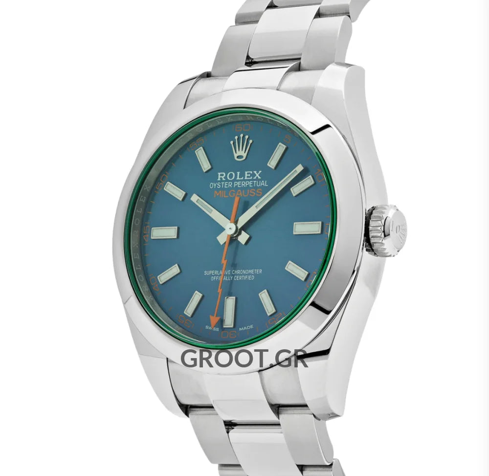 Rolex Milgauss Stainless Steel Blue Dial 40Mm