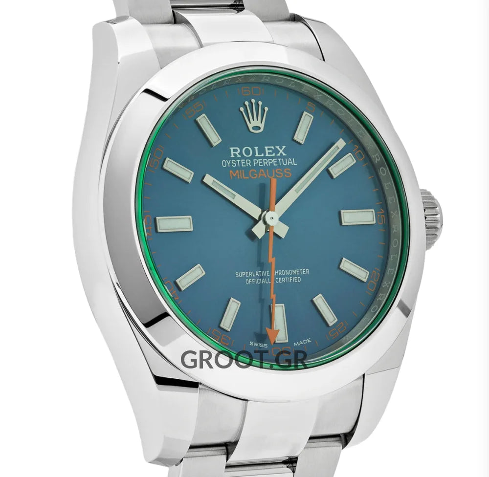 Rolex Milgauss Stainless Steel Blue Dial 40Mm