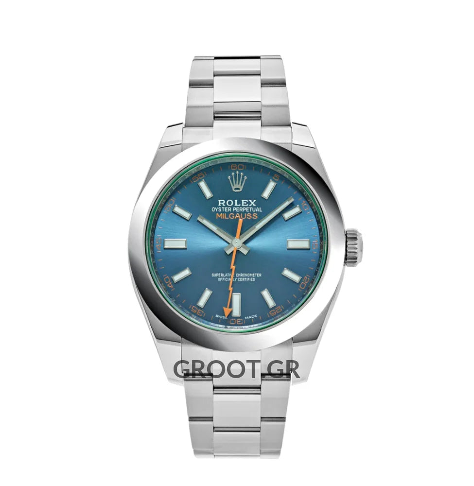 Rolex Milgauss Stainless Steel Blue Dial 40Mm