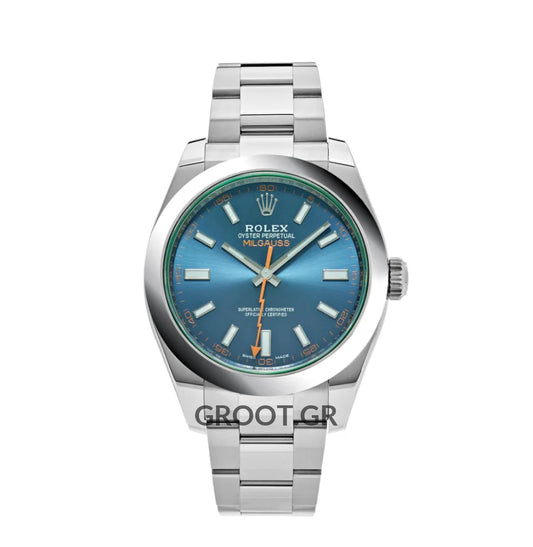 Rolex Milgauss Stainless Steel Blue Dial 40Mm