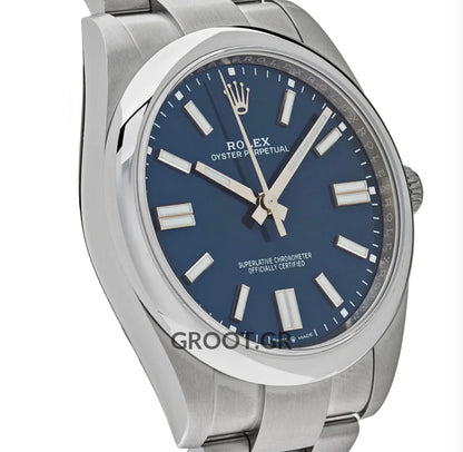 Rolex Oyster Perpetual Blue Dial 41Mm