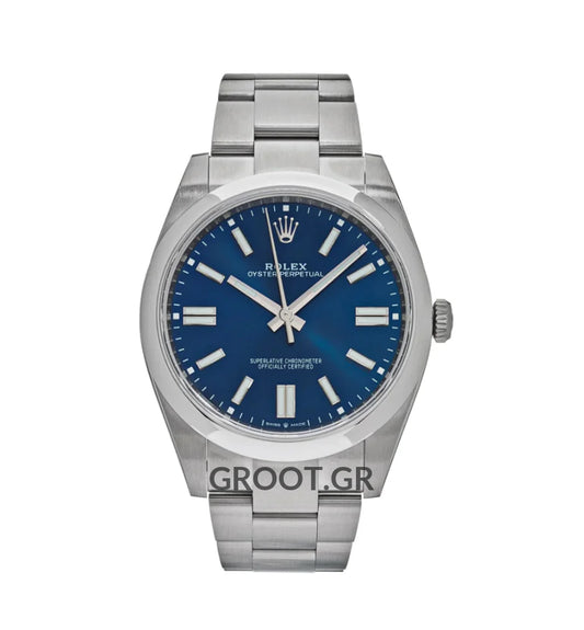 Rolex Oyster Perpetual Blue Dial 41Mm