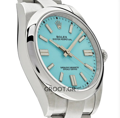 Rolex Oyster Perpetual Tiffany Dial 41Mm