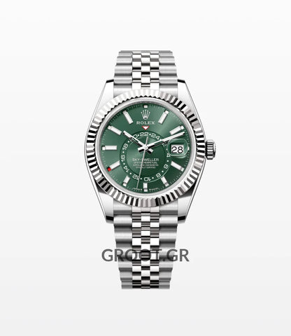 Rolex Sky-Dweller Green Dial Jubilee 42Mm