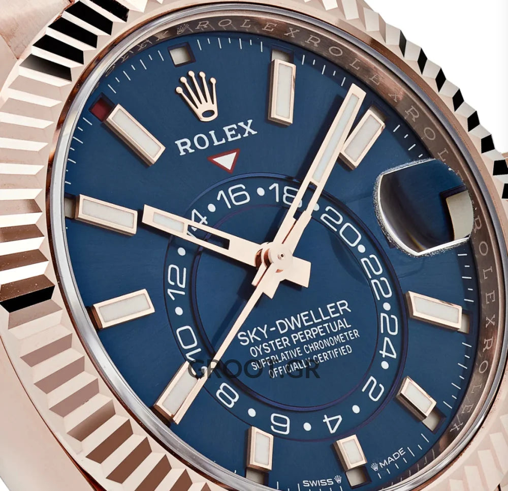 Rolex Sky-Dweller Pink Gold Blue Dial 42Mm
