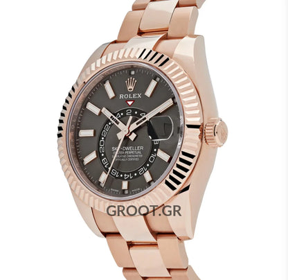 Rolex Sky-Dweller Pink Gold Rhodium Dial 42Mm