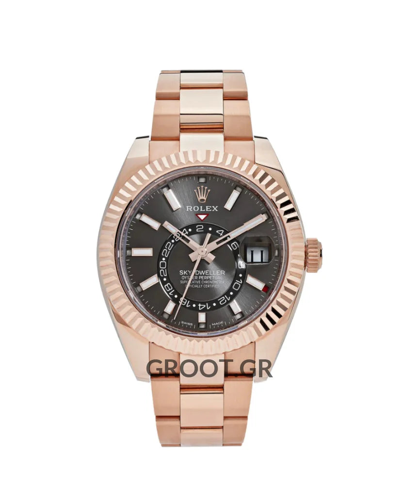 Rolex Sky-Dweller Pink Gold Rhodium Dial 42Mm