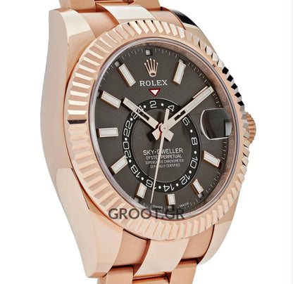 Rolex Sky-Dweller Pink Gold Rhodium Dial 42Mm
