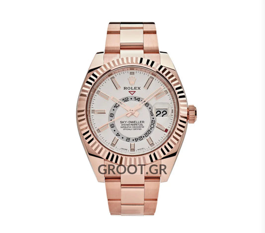 Rolex Sky-Dweller Rose Gold White Dial 42Mm