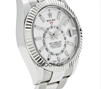 Rolex Sky-Dweller Steel & White Gold Dial 42Mm