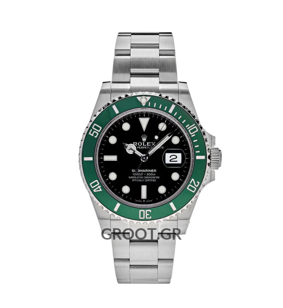 Rolex Submariner Date Black Ceramic Bezel Green Kermit 41Mm