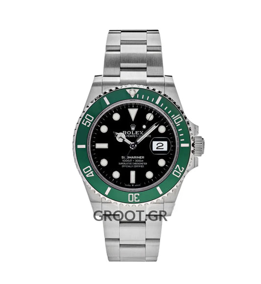Rolex Submariner Date Black Ceramic Bezel Green Kermit 41Mm