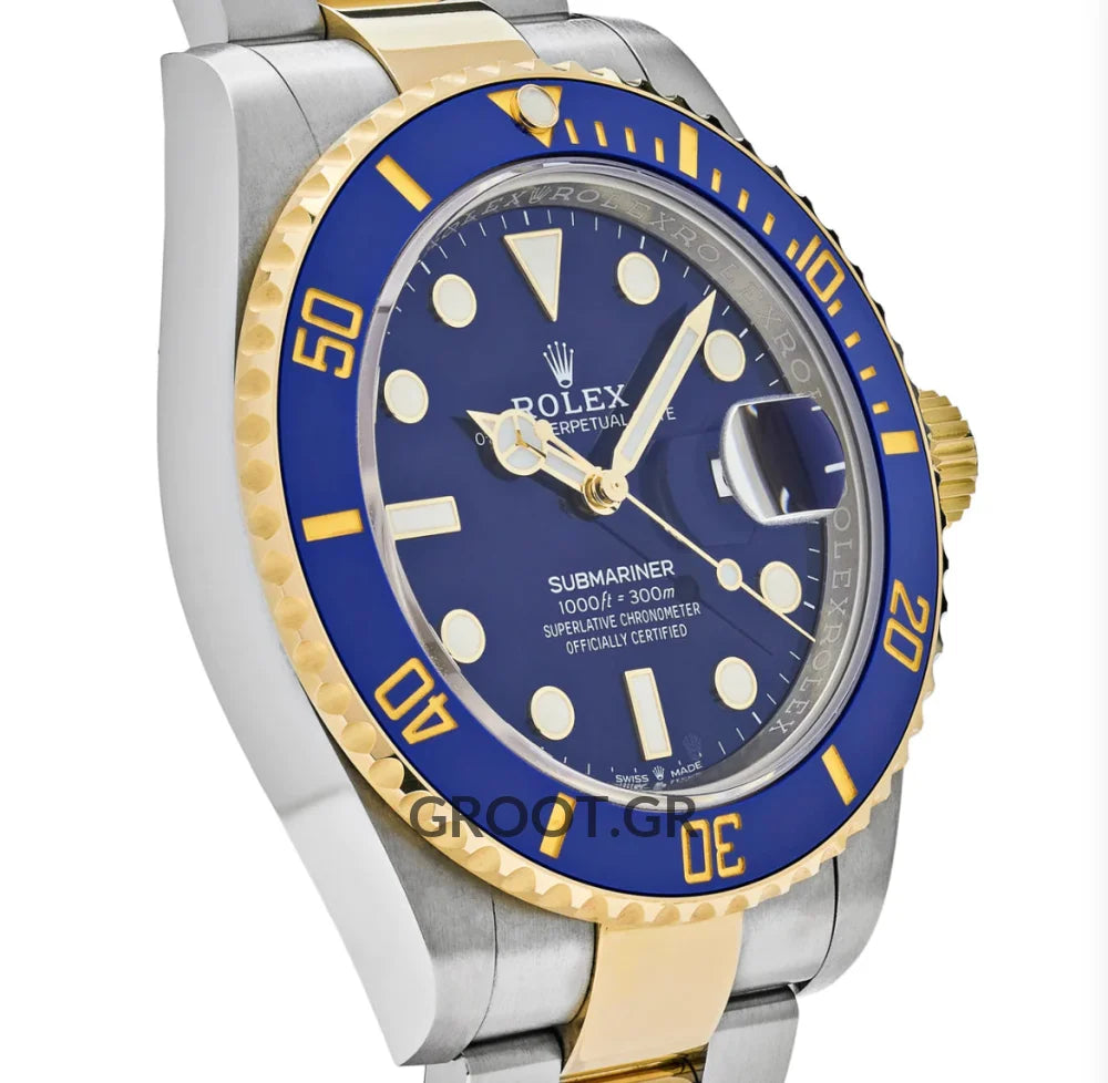Rolex Submariner Date Twotone Yellow Gold Blue Dial 41Mm
