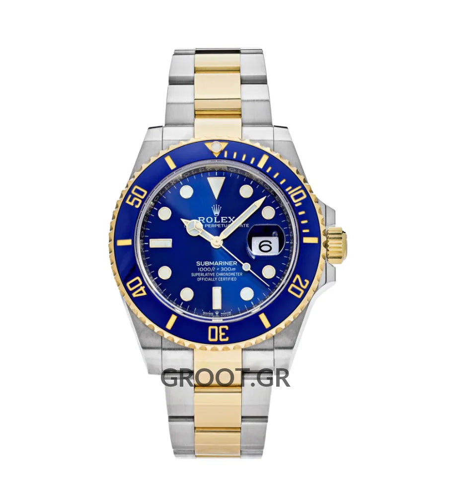 Rolex Submariner Date Twotone Yellow Gold Blue Dial 41Mm