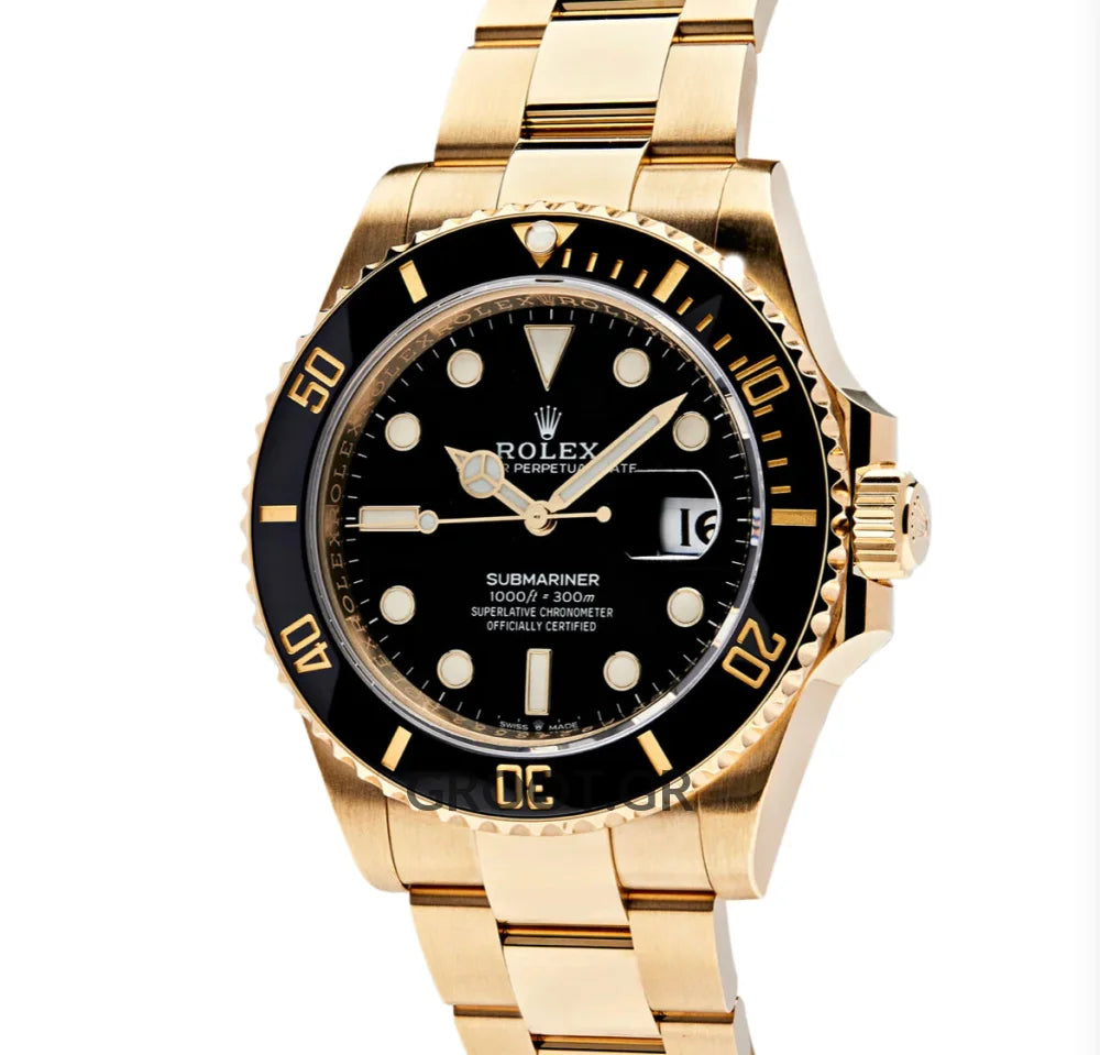 Rolex Submariner Date Yellow Gold Black Dial Ceramic Bezel 41Mm