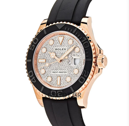 Rolex Yacht Master Rose Gold Pave Diamond Dial 40Mm